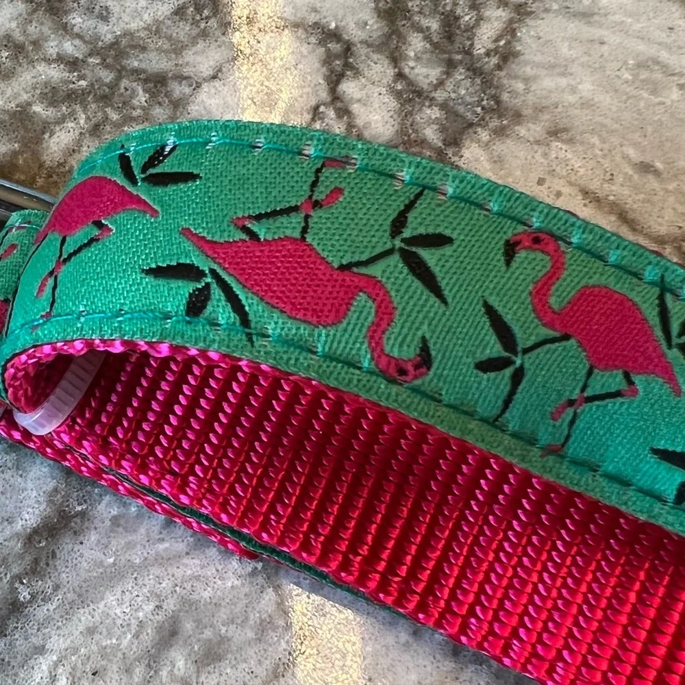 Blueberry Pet Flamingo Print Leash